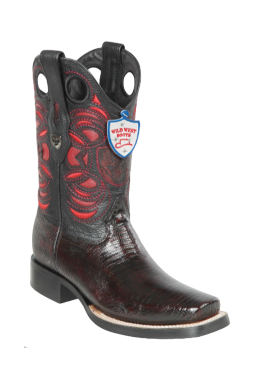 Wild West Black Cherry Armadillo Rodeo Boots