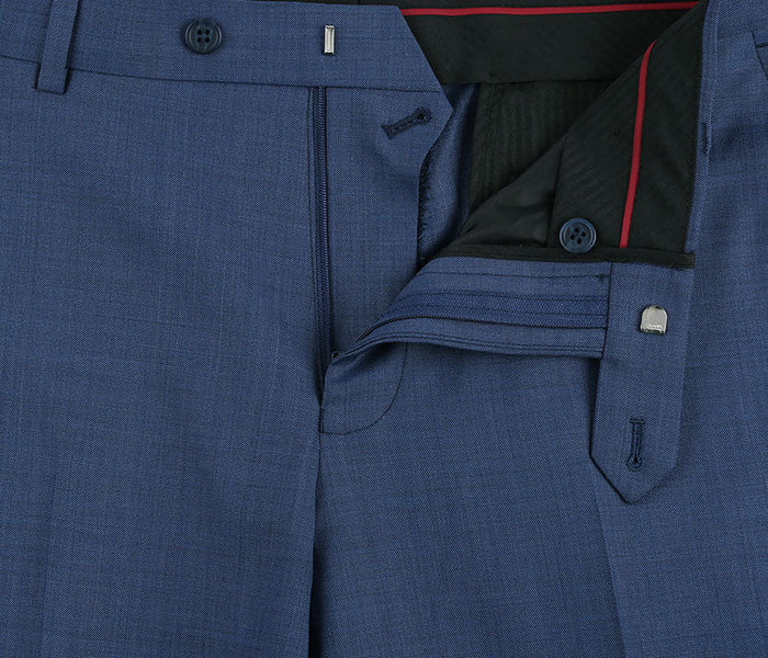 Wool Slim Fit 2 Piece Suit in Blue