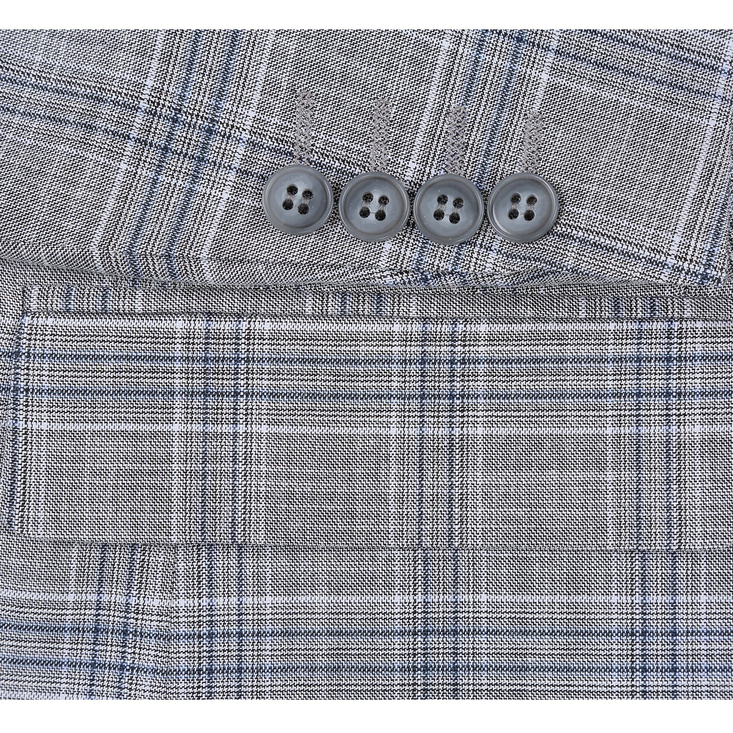 Men's Classic Fit Checked Suit by Renoir