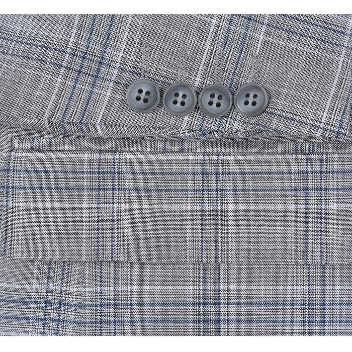 Men's Classic Fit Checked Suit by Renoir