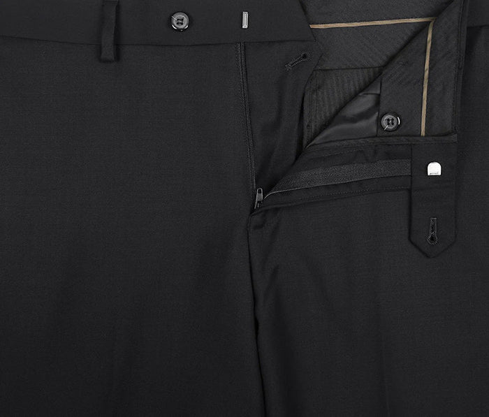 Bevagna Black Wool 2 Piece Suit Regular Fit
