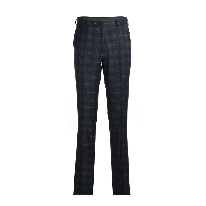 Men's Checked Classic Fit Suit by Renoir