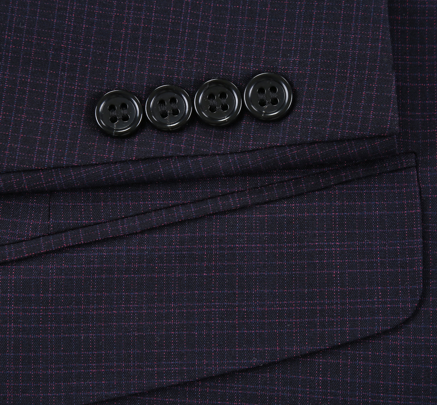 Classic Fit Single Breasted Micro Check Suit