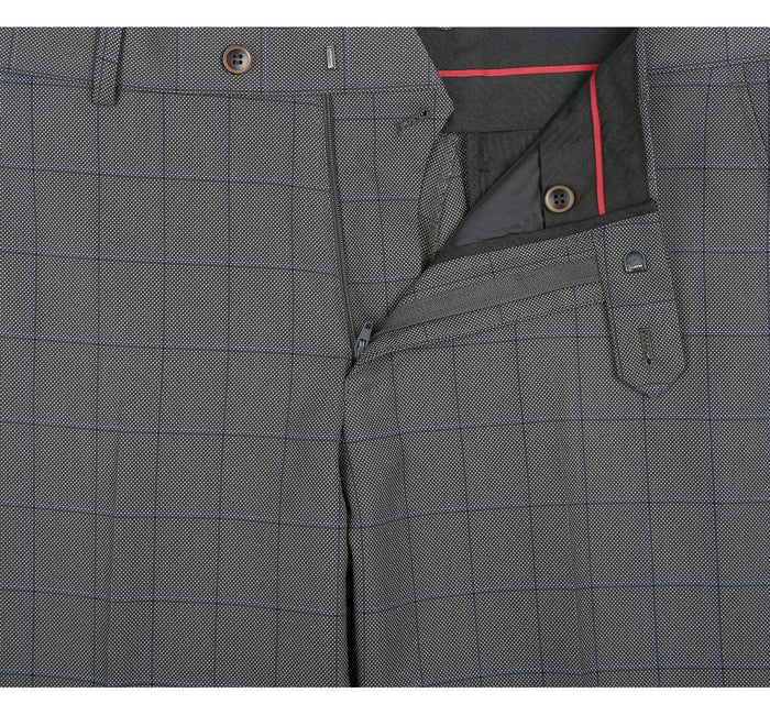 Men's Windowpane Check Two Piece Classic Suit