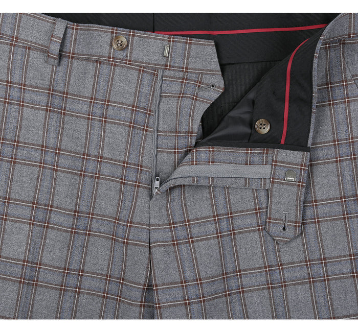 Slim Fit Windowpane Check Suit - Stretch Two Piece