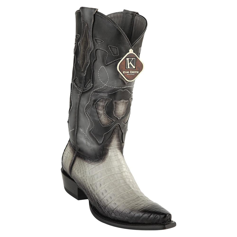 Caiman Belly Snip Toe Boots by King Exotic