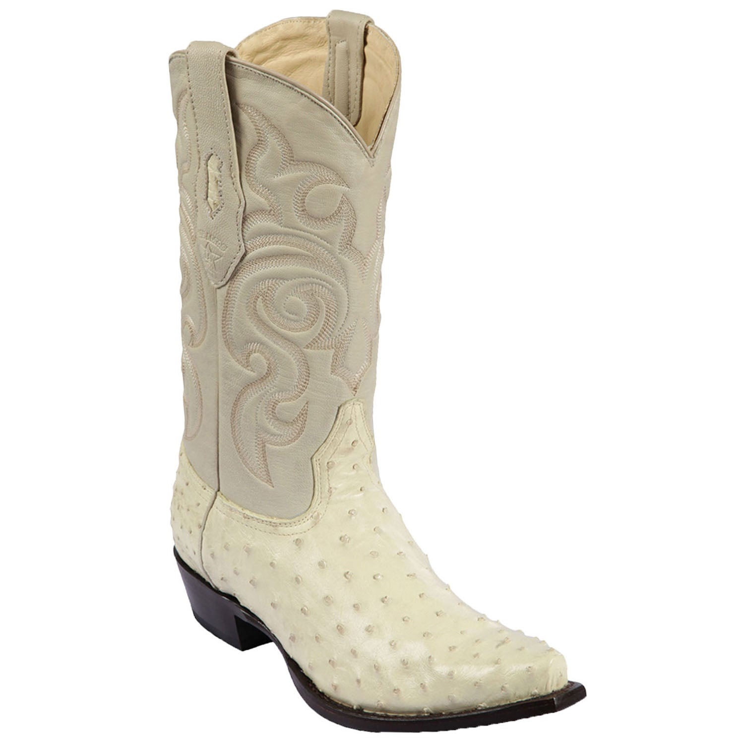Botas de Avestruz Punta Recortada para Hombre