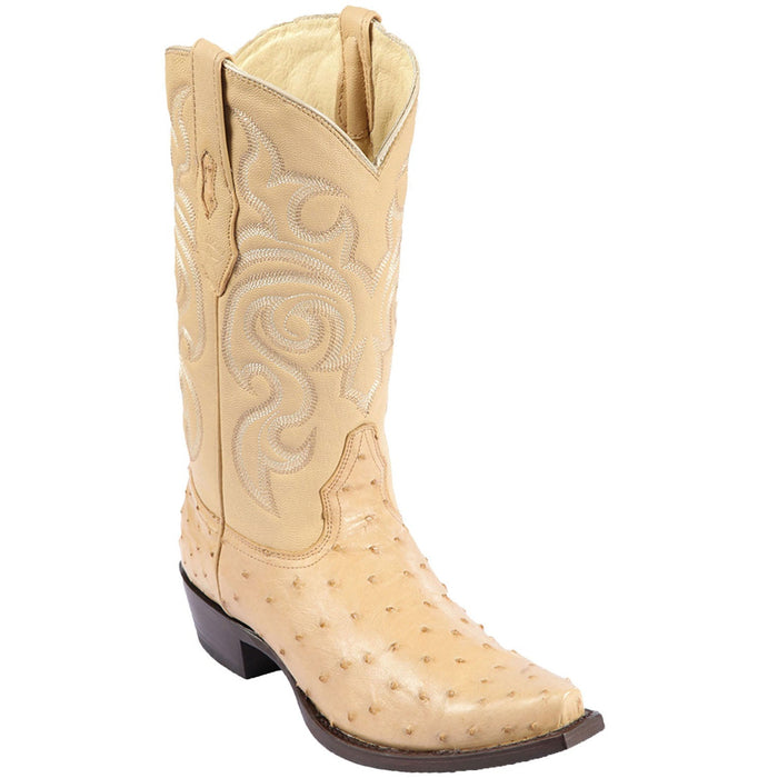 Botas de Avestruz Punta Recortada para Hombre