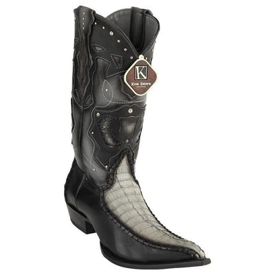 Men's King Exotic Boots Genuine Caiman Belly European Toe Gray (477bd8209)