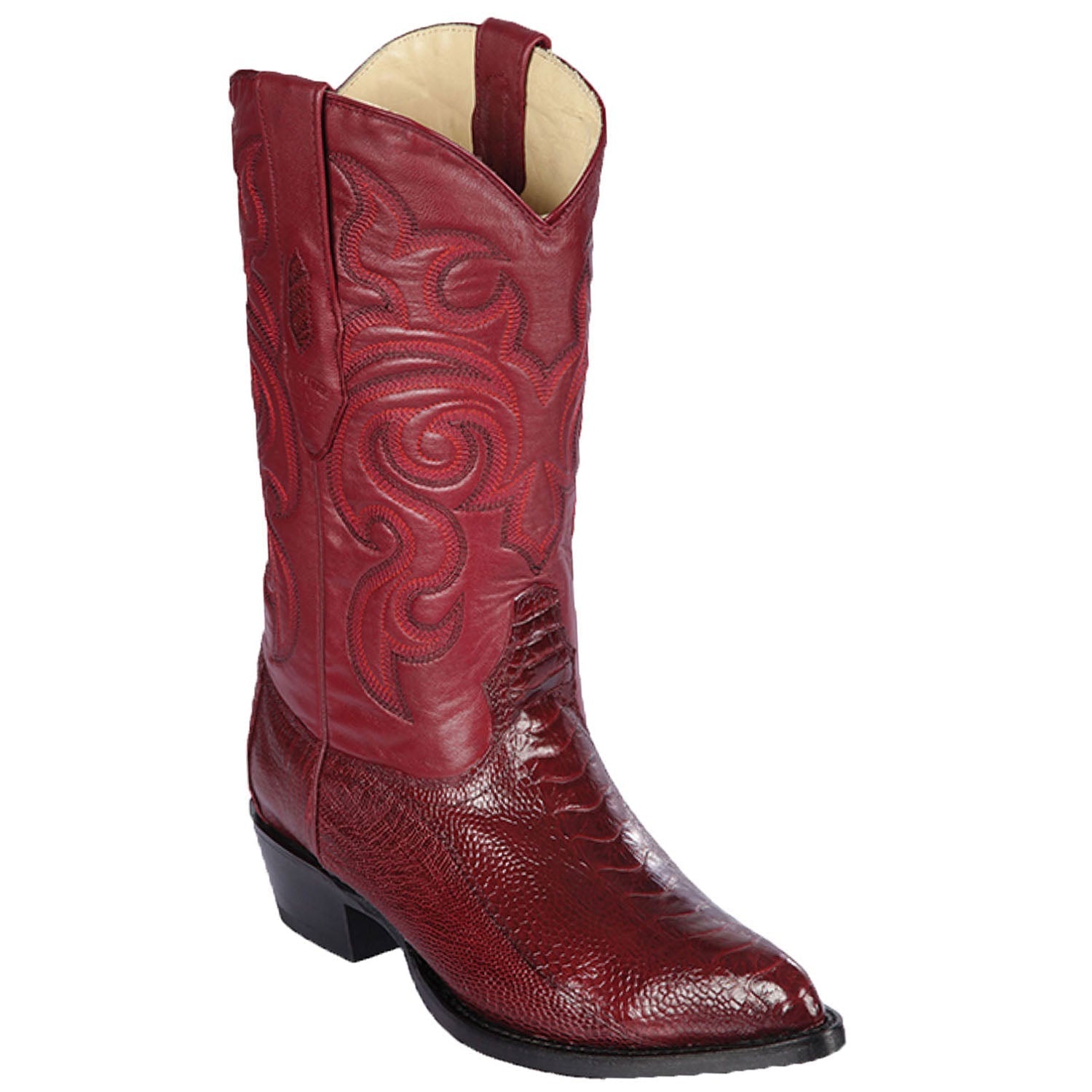 Los Altos Ostrich Leg J-Toe Boots for Men