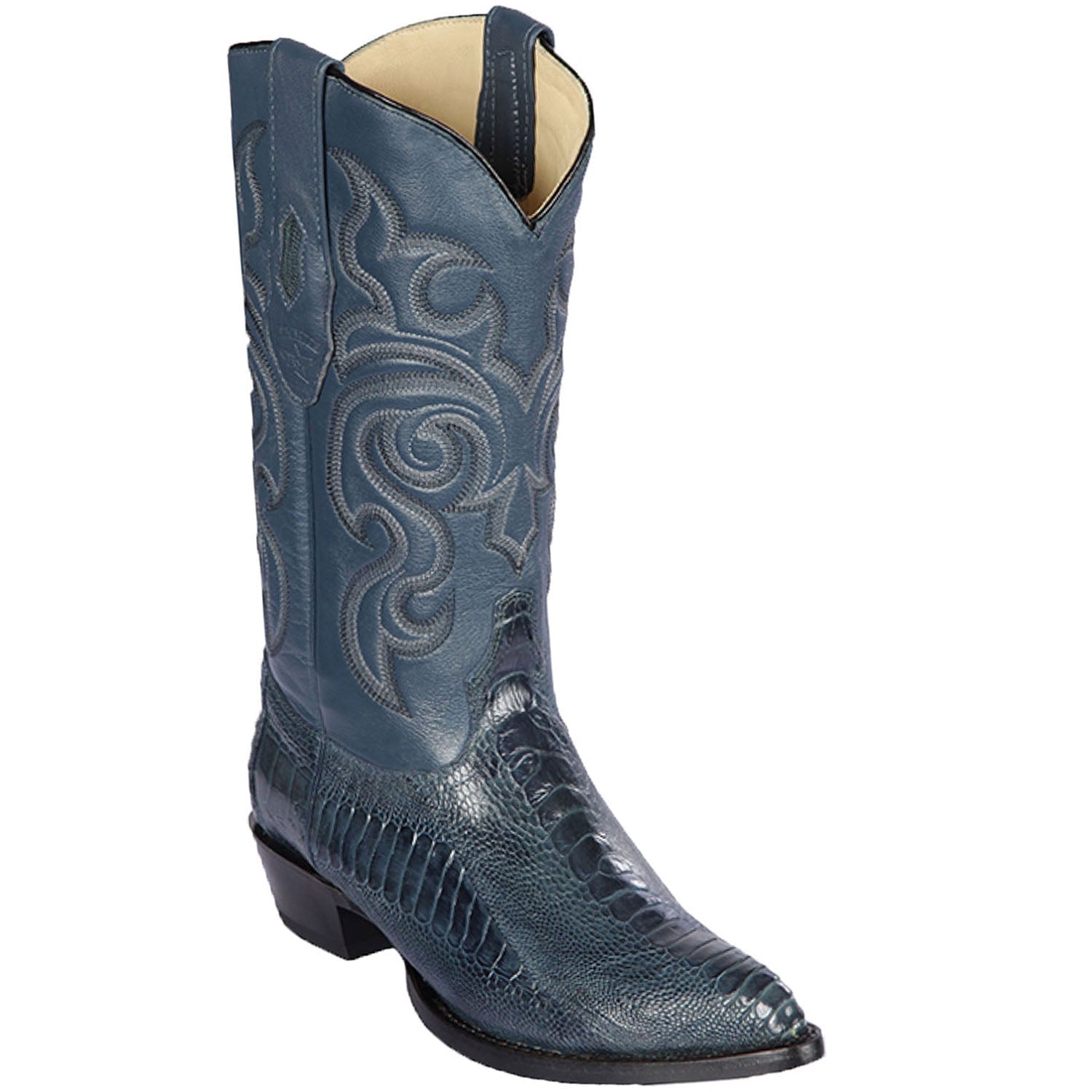 Los Altos Ostrich Leg J-Toe Boots for Men