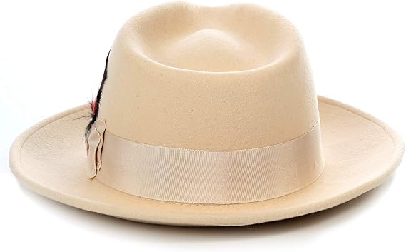 Crushable Australian Wool Fedora with Removable Feather