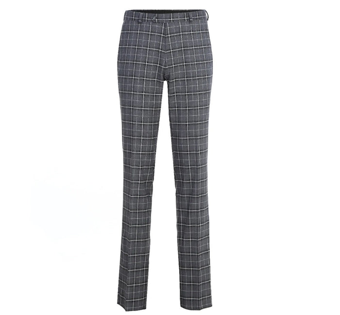 Lozano Gray Check Regular Fit 2-Piece Suit