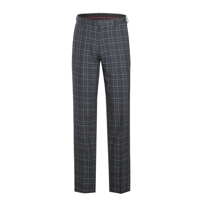 Men's Slim Fit Checked Suit by Renoir