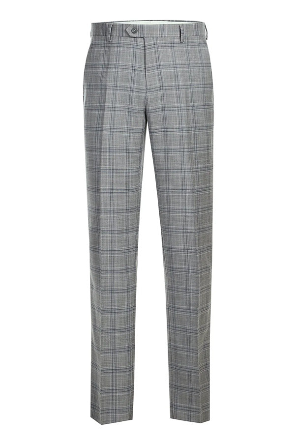 Lozano Gray Plaid Regular Fit 2 Piece Suit