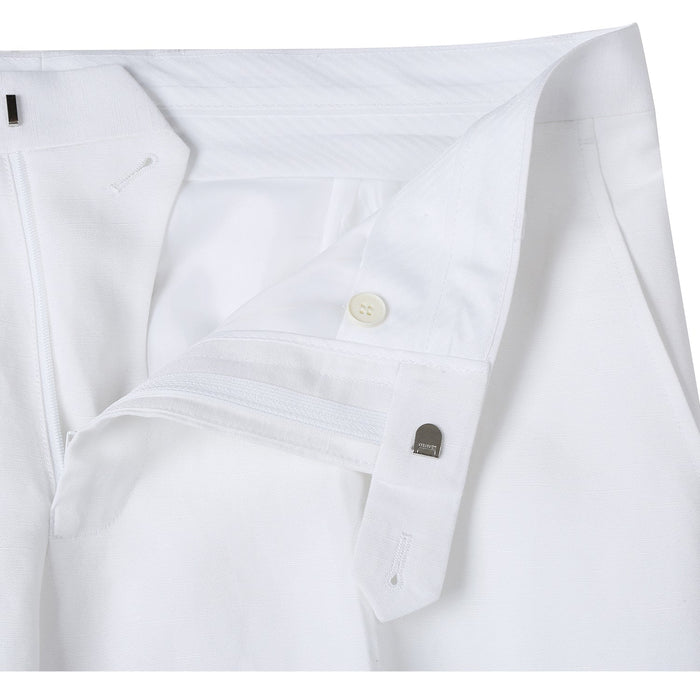 611-2 Men's Slim Fit Checked Linen Suit