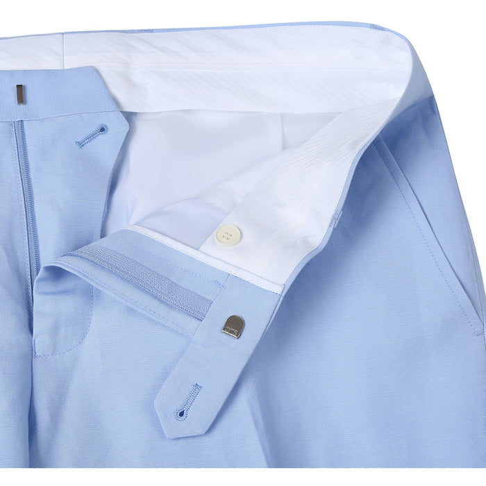 Slim Fit Checked Linen Suit for Men by Renoir