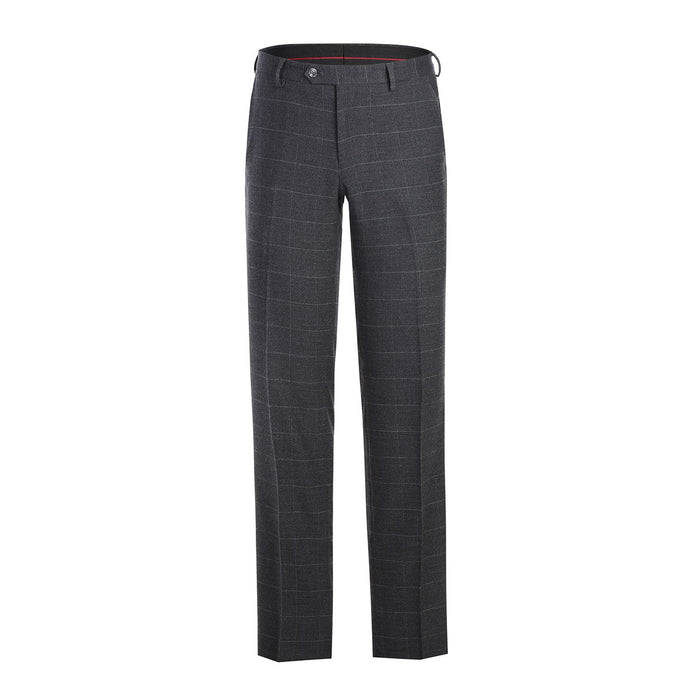 Men's Slim Fit Checked Suit by Renoir