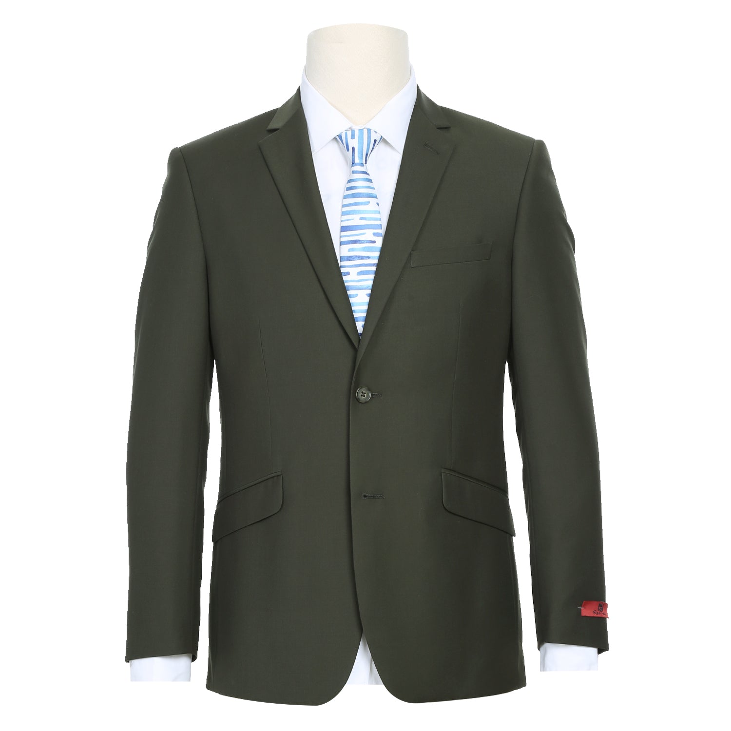 Men's Slim Fit 2-Piece Notch Lapel Suit by Renoir