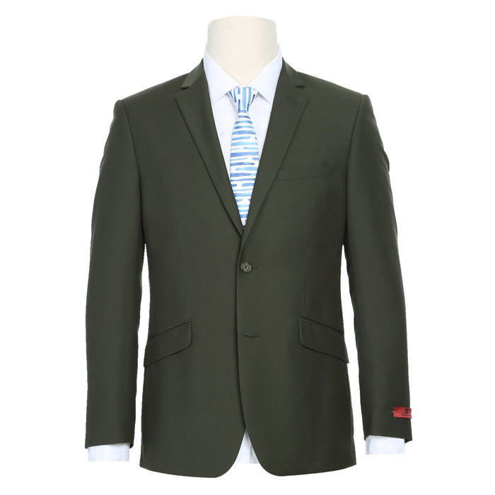 Men's Slim Fit 2-Piece Notch Lapel Suit by Renoir