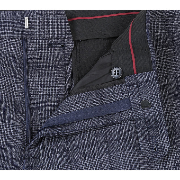 Men's Classic Fit Checked Suit by Renoir