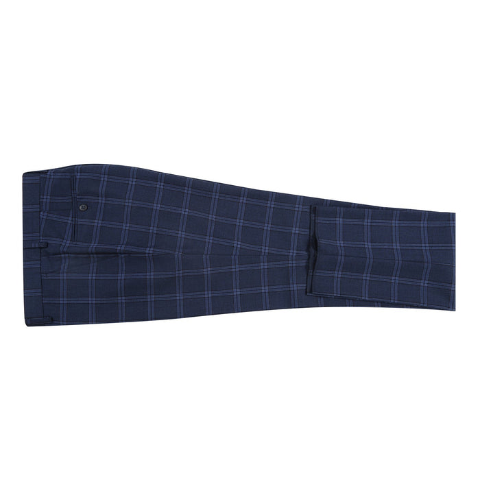Men's Slim Fit Checked Suit 293-22 by Renoir