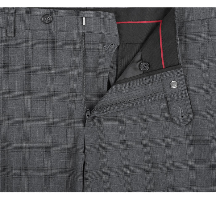 Men's Windowpane Classic Fit Suit 3-Piece by Renoir