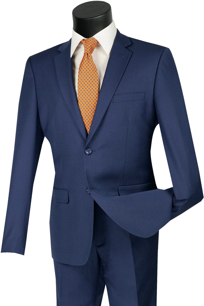 Indigo Ultra Slim Wool Feel Suit for Men