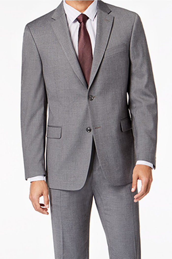 Modern Fit 2 Button Suit, Light Grey