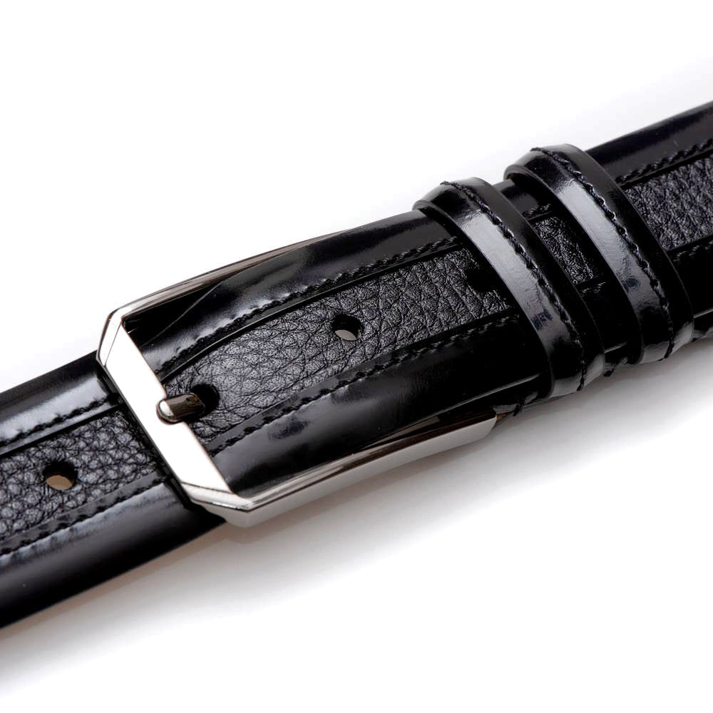 Mezlan Leather & Deerskin Belt - Luxury Italian Crafted