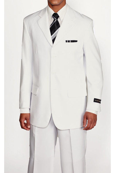 3 Button White Suit for Men by Milano Moda