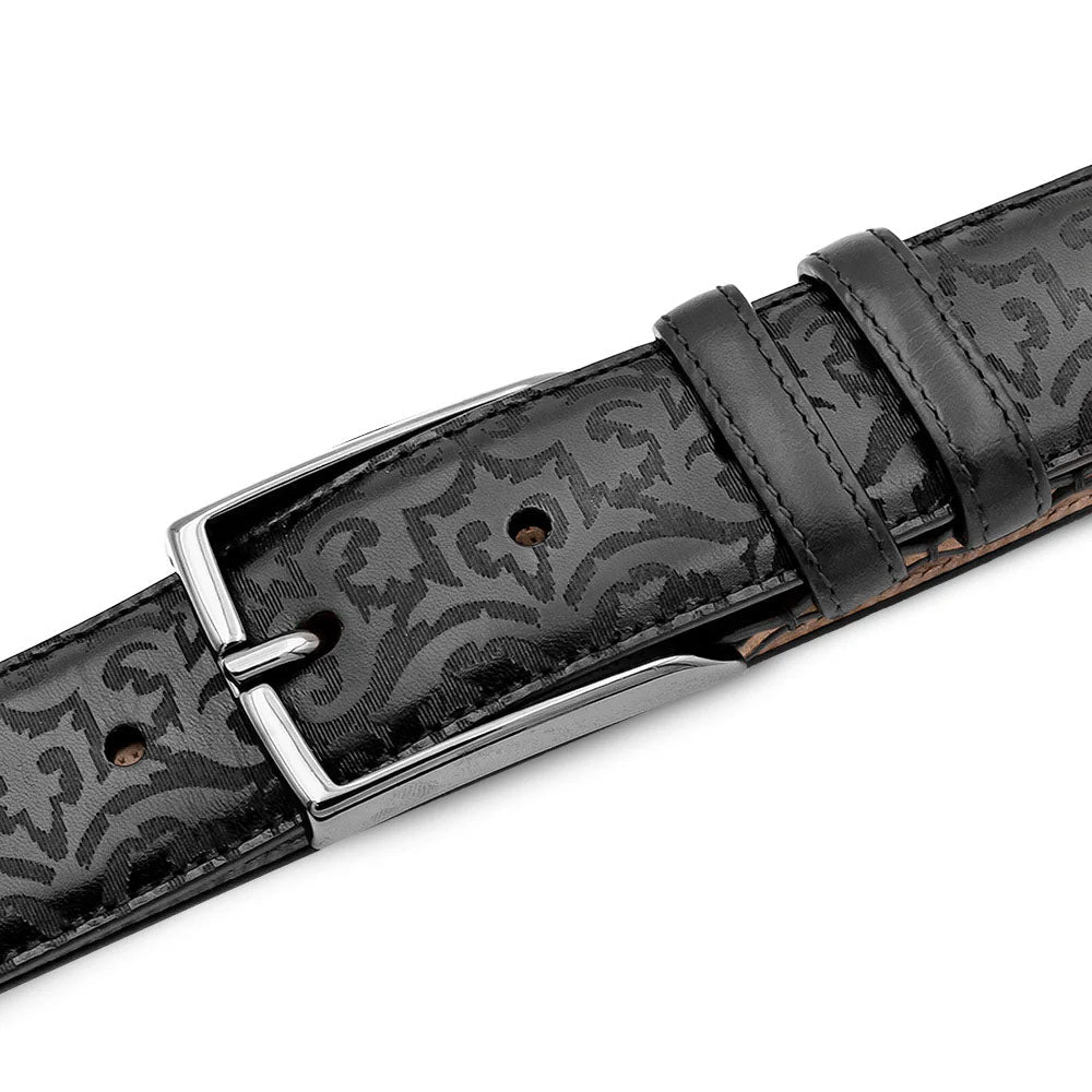 Mezlan Laser-Print Calfskin Belt