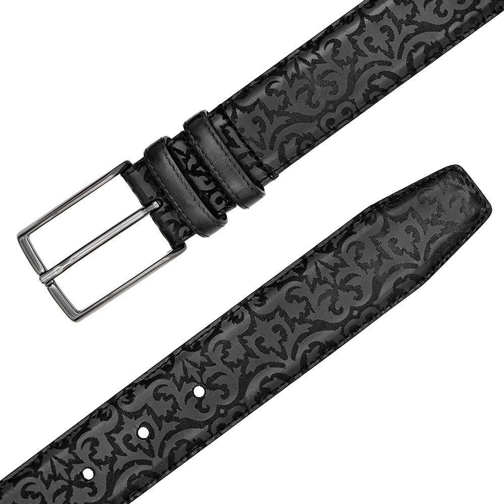 Mezlan Laser-Print Calfskin Belt