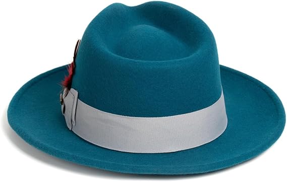 Crushable Wool Fedora with Removable Feather