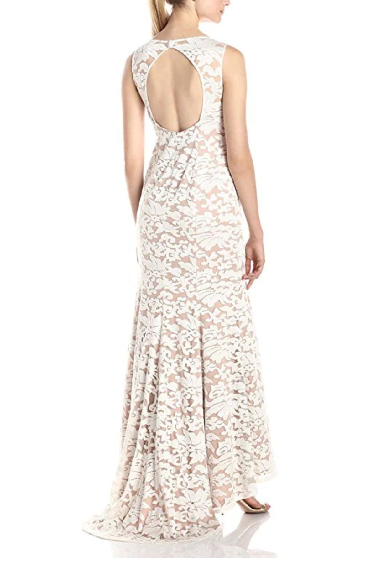 Adrianna Papell Sleeveless Embroidered Mesh Dress