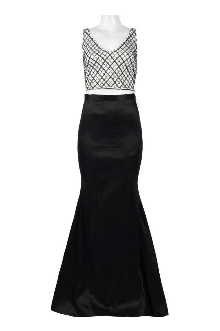 Adrianna Papell Embellished Top Mermaid Dress