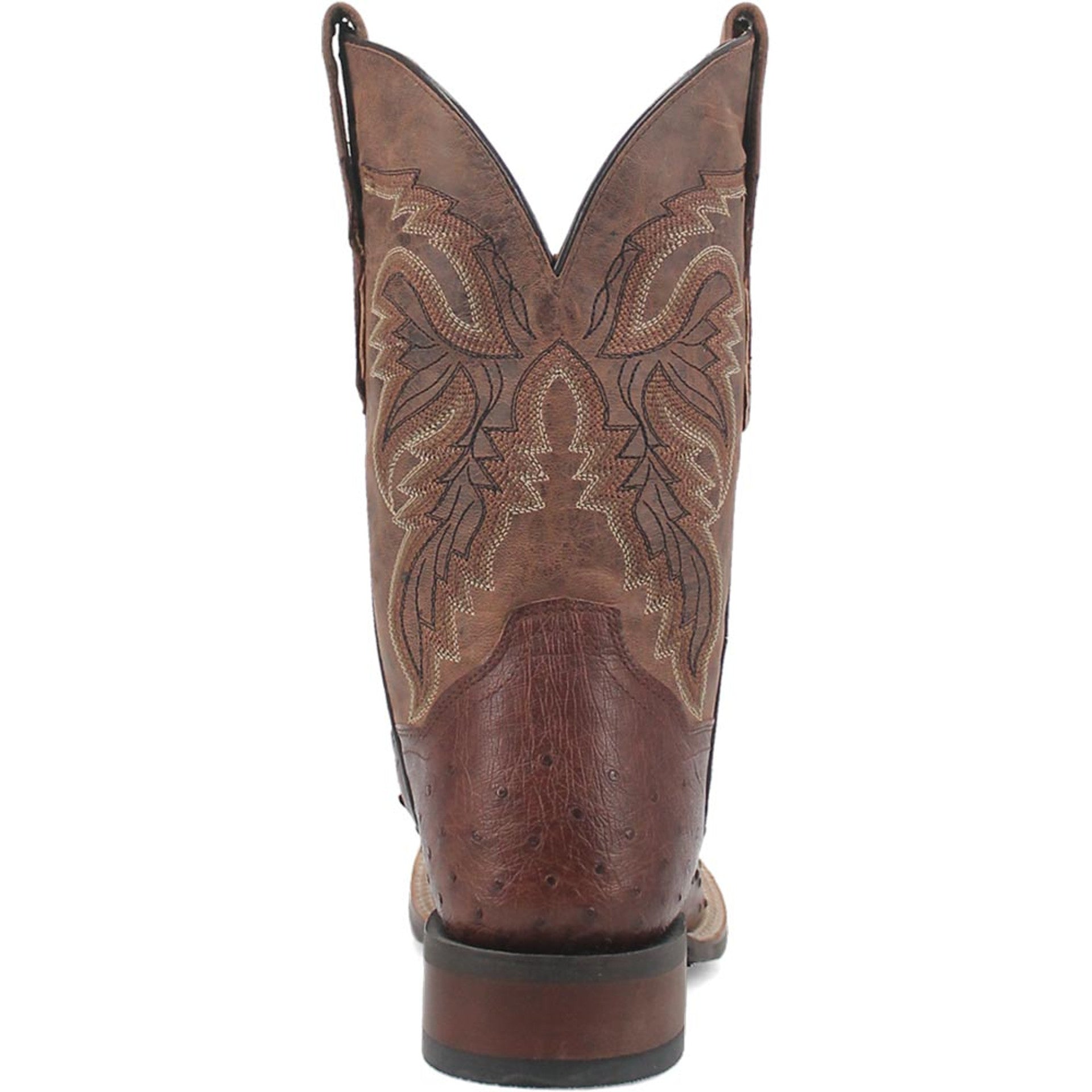Dan Post Mens Alamosa Brown Genuine Ostrich 11 Square Toe Cowboy Certified Boot