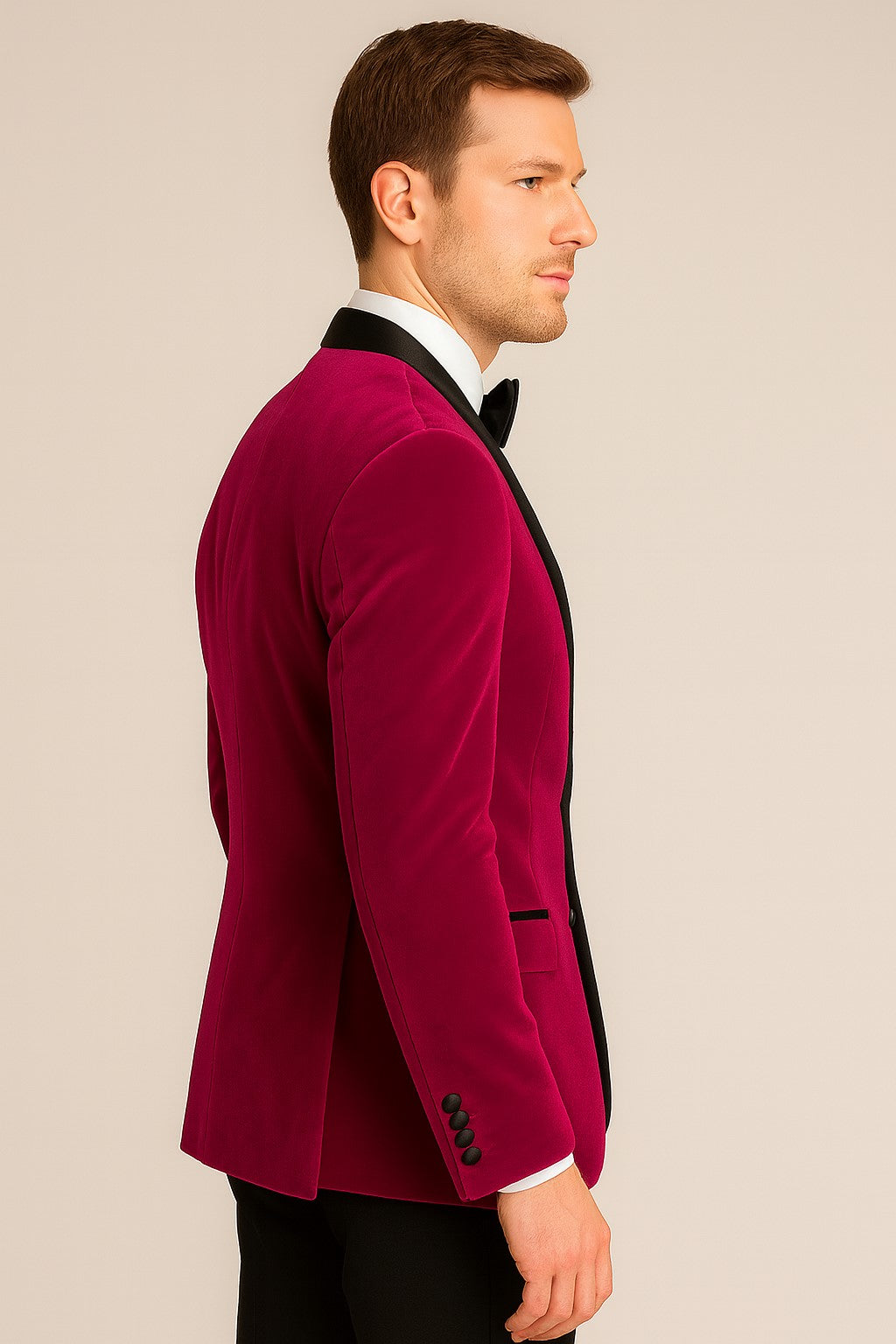 Alberto Nardoni Brand Men's Fuchsia Velvet Tuxedo Blazer ~ Sport coat