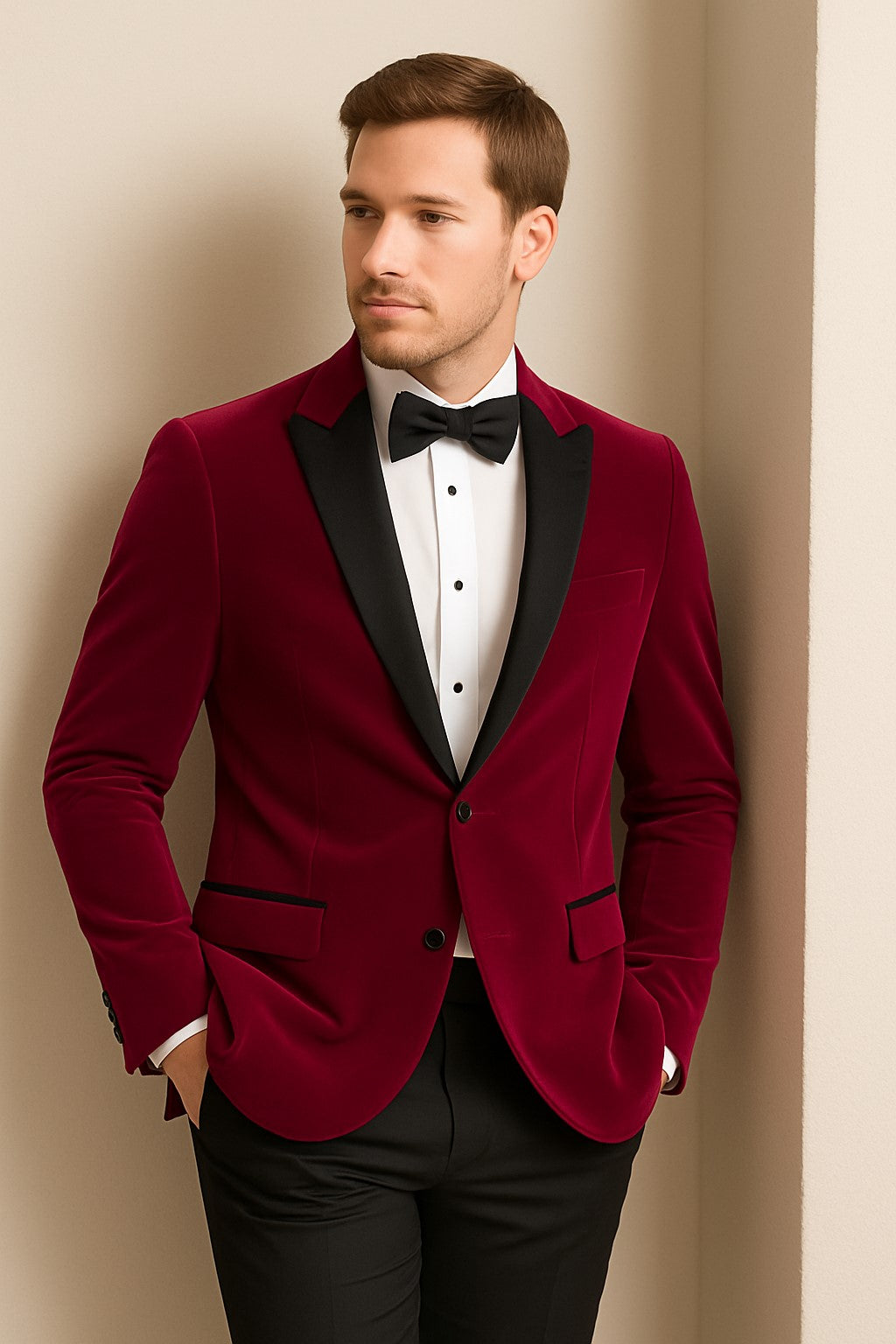 Alberto Nardoni Brand Men's Fuchsia Velvet Tuxedo Blazer ~ Sport coat