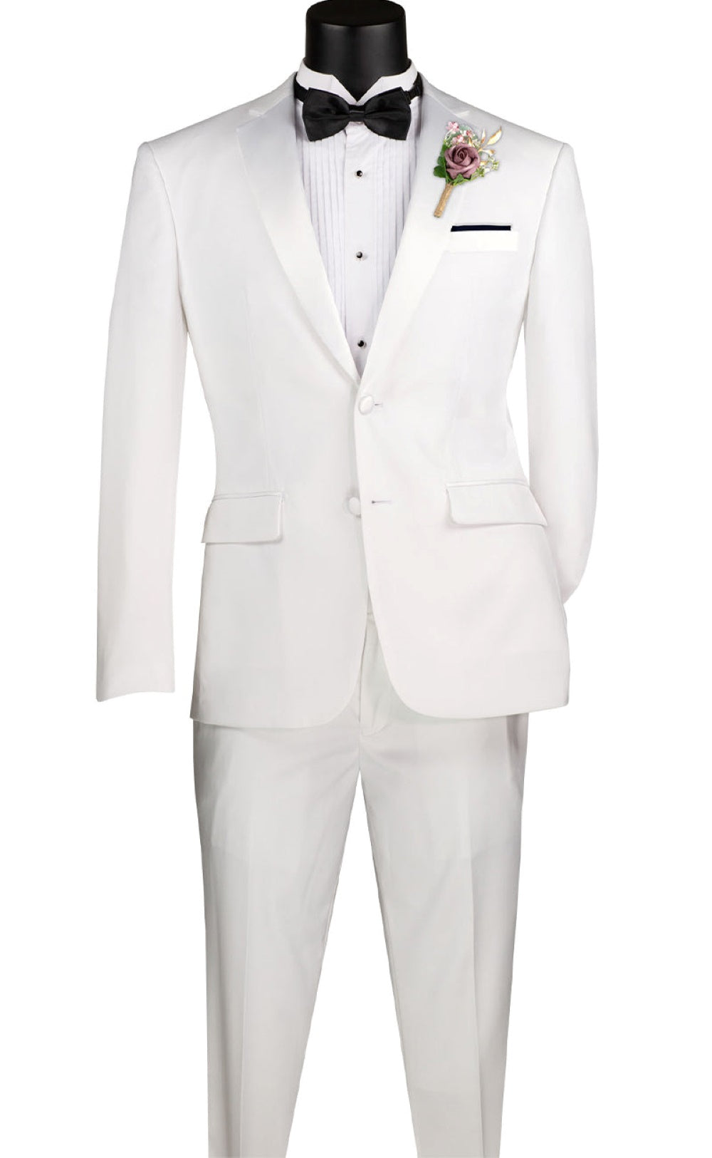 Excalibur Slim Fit 2-Piece White Tuxedo