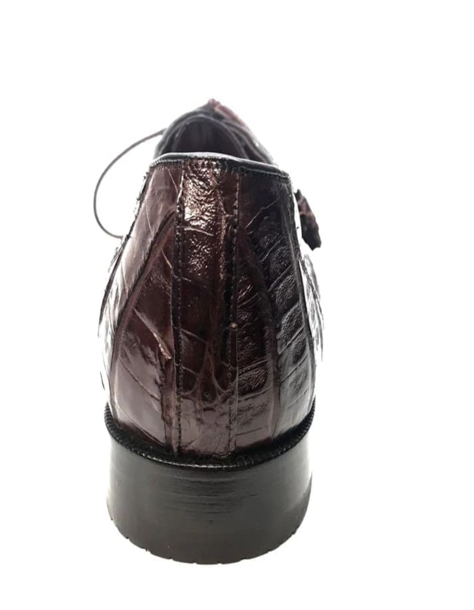 All-Over Crocodile Lace Up Dress Shoes by Los Altos