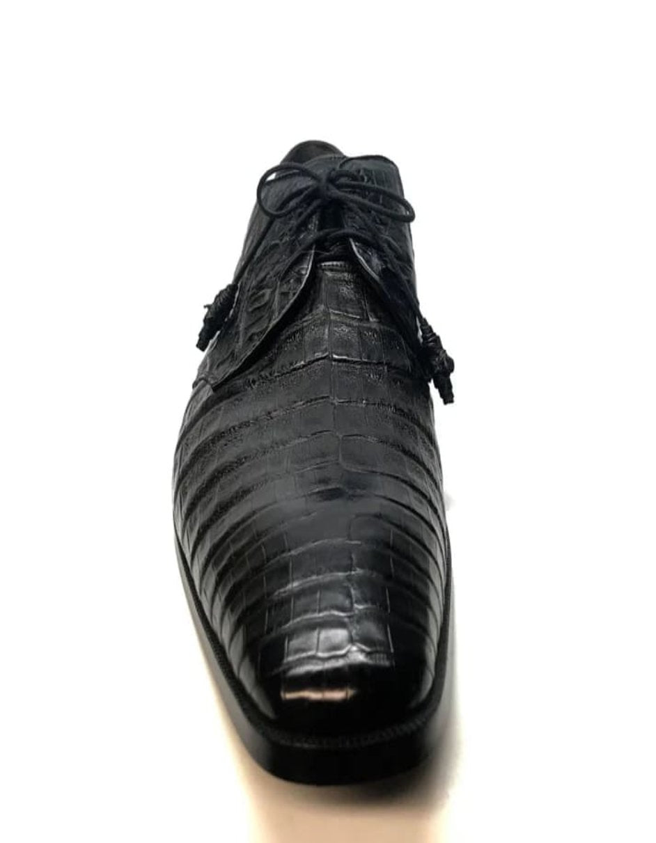 Los Altos Crocodile All-Over Lace Up Shoes