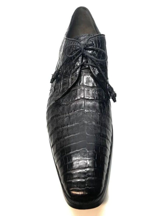 Los Altos Crocodile All-Over Lace Up Shoes
