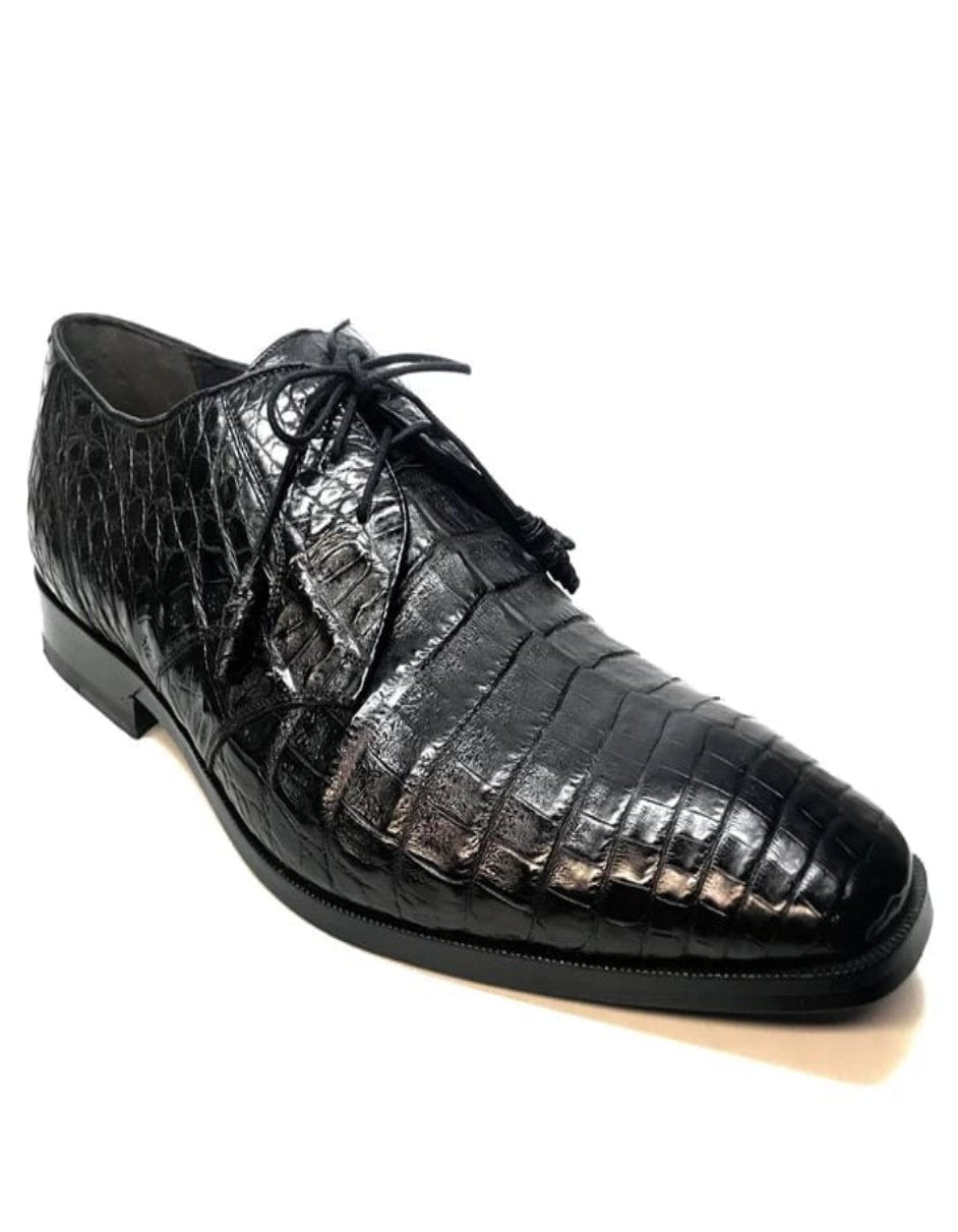 Los Altos Crocodile All-Over Lace Up Shoes