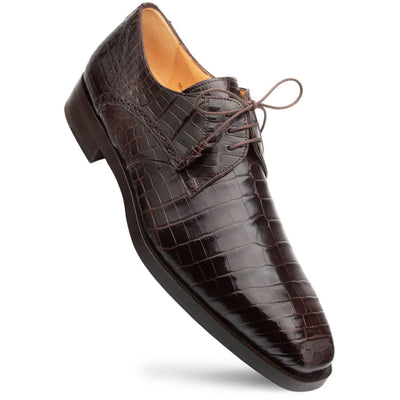 Mezlan Men's Brown Alligator Derby Shoes