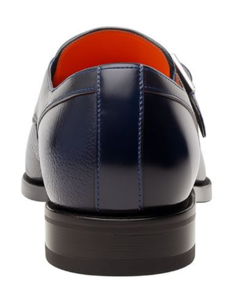 Pego Monk Strap  Blue By Mezlan Made In Spain Brand