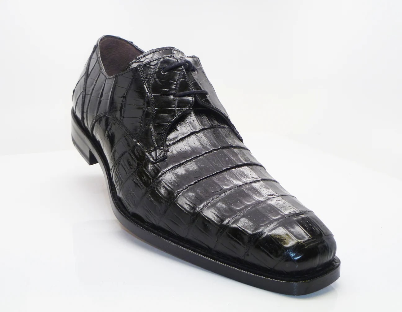 Anderson Crocodile Oxford Black Dress Shoes