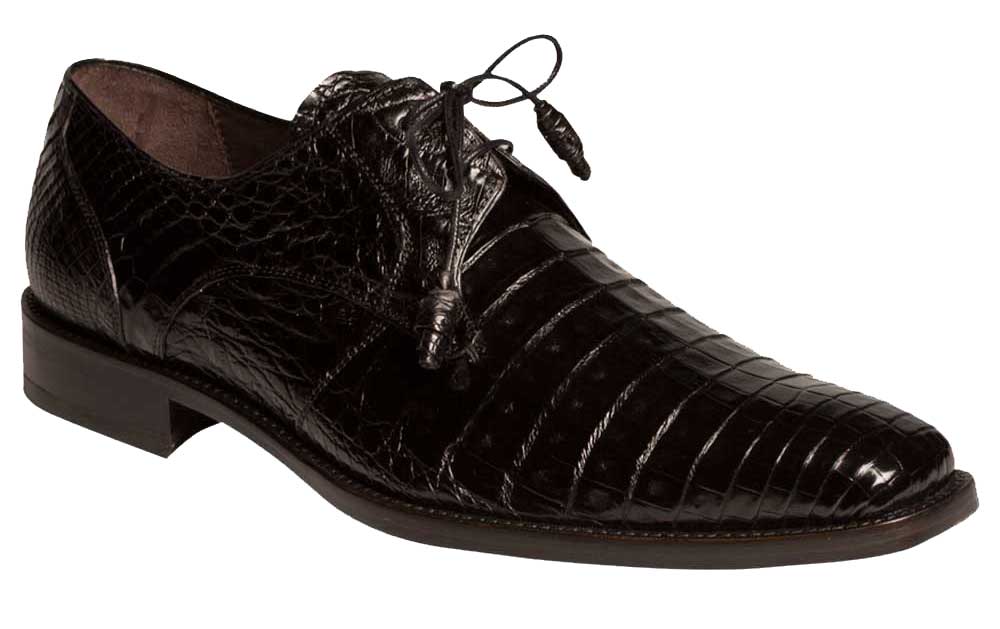 Anderson Crocodile Oxford Black Dress Shoes