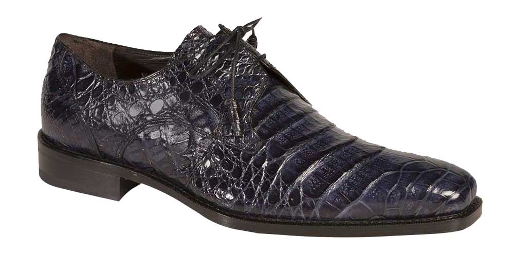 Anderson Crocodile Oxford Blue Shoe