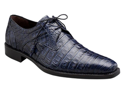 Anderson Crocodile Oxford Blue Shoe